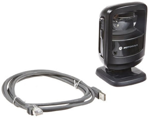 Symbol DS9208 Corded Omnidirectional LED Desktop Barcode Reader with USB Host Interface and 7' Cable, 5V DC, Black