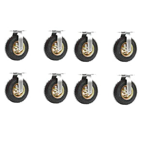 TekniS 8-Piece Thickening Casters with Double Bearing Steel - Strong Load, Mute Wear - for Agricultural & Factory Machinery