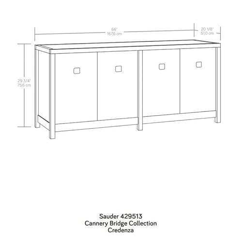 Sauder Sindoori Mango Office Credenza with Doors