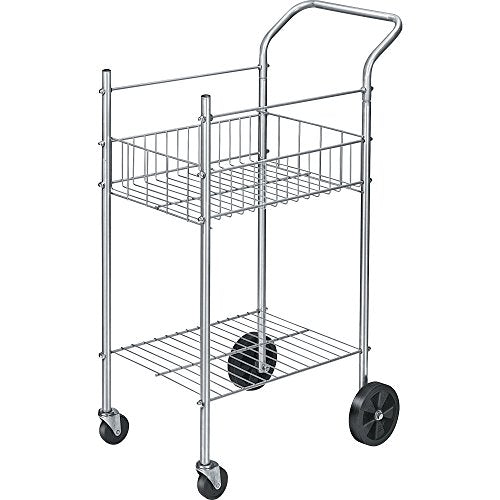 Economy Mail Cart, 2-Shelf, 20-1/2w x 38d x 39-1/4h, Chamois