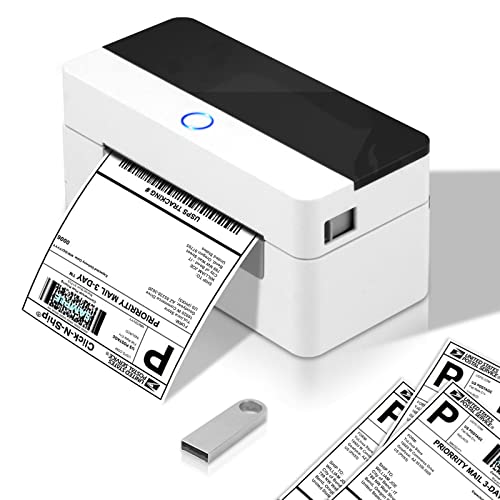 Thermal Label Printer 4x6 Shipping Label Printers 203DPI High Speed Shipping Labels Machine Supports Amazon, Etsy, FedEx and Shopify Compatible with Windows & Mac