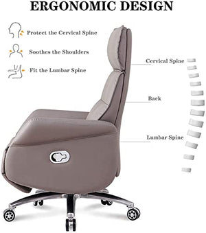 HUIQC Executive Boss Chair with 160° Recline and USB Charging - Gray