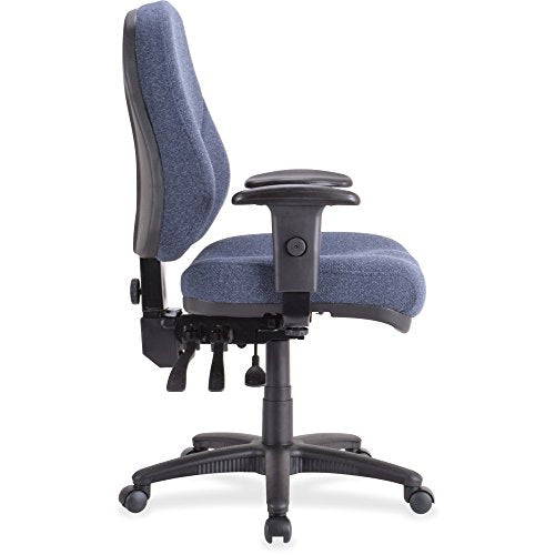Lorell High-Back Multi-Task Chair, 26-7/8 by 26 by 39-Inch to 42-Inch-1/2-Inch, Blue