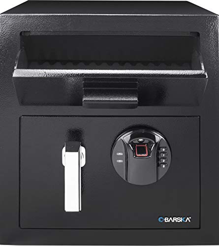 Biometric Fingerprint Digital Keypad Depository Safe Drop Slot Box 13.75 x 13.75 x 16