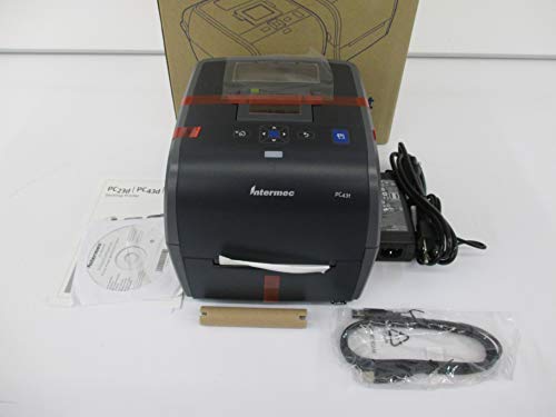 Intermec PC43TB01000201 Pc43T Printer, 4" Thermal Transfer/Direct Thermal Desktop Printer, 203 Dpi, Icon Display, Tear-Off, USB 2.0 and USB Host Port, LAN, Includes Latin Fonts, Us Power Cord