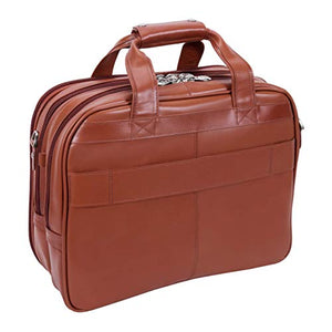 McKleinUSA Damen 80714 R Series Leather Detachable-Wheeled Laptop Case (Brown)