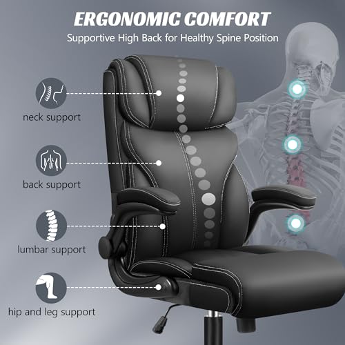 HeroSet Ergonomic Big and Tall Office Chair with Adjustable High Back and Lumbar Support