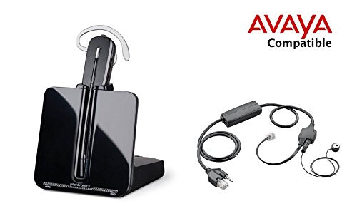 Avaya Compatible Plantronics CS540 VoIP Wireless Headset Bundle with Electronic Remote Answer|End and Ring alert (EHS) for Avaya Phones: 1600, 9600 IP Phones: 1608, 1616, 9601, 9608, 9610, 9611, 9611G, 9620, 9620C, 9620L, 9621, 9630, 9640, 9640G, 9641, 96