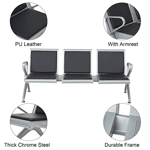 Kinfant 5-Seat Waiting Room Chairs Sofa with Armrest