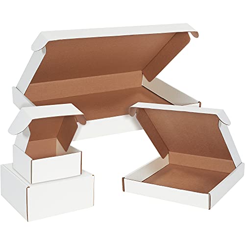 BOX USA BMFL13133 Deluxe Literature Mailers, 13" x 13" x 3", White (Pack of 50)
