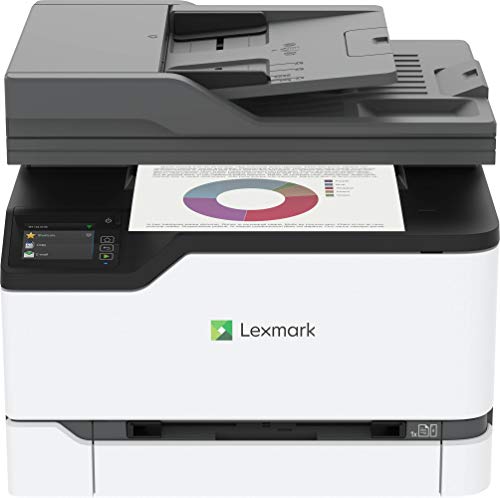 Lexmark MC3426adw Color Laser Multifunction Product with Print, Copy, Fax, Scan and Wireless Capabilities, Plus Full-Spectrum Security and Print Speed up to 26 ppm (40N9360), White, Small