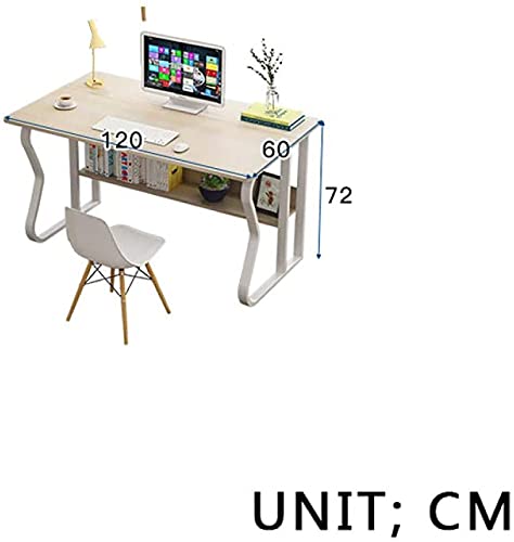 JCXT Computer-Desk Office Desk, Large PC Office Laptop Table, Multipurpose Home Wooden Office Meeting Table Workstation, for Office Living Room, Bedroom Easy to Assemble