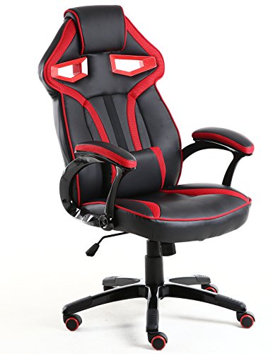 BTEXPERT Ergonomic High Back PU Leather Office Chair Gaming Chair, Reclining Leaning Napping Headrest Lumbar Pillow Support