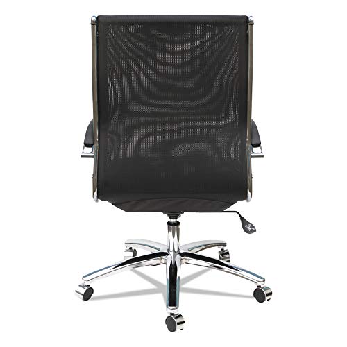 Alera ALENR4218 Neratoli Mid-Back Slim Profile Chair, Black, Leather/Mesh