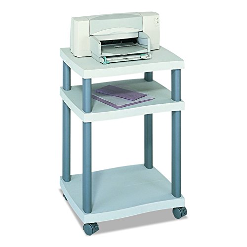 Safco Products 1860GR Wave Desk Side Printer Machine Stand, Light Gray