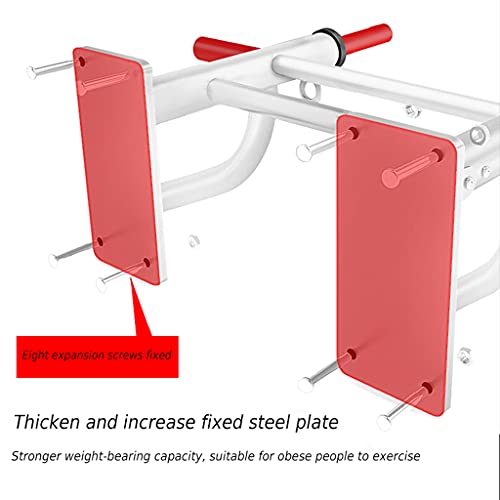 TYX Foldable Pull Up Bars Wall Mounted, Strength Training Equipment with Non-Slip Black Handles, Heavy Duty Chin Up Bar for Indoor Home Gym Workout,Black
