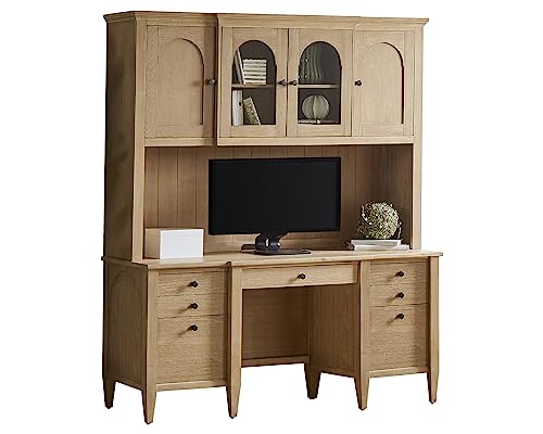 Martin Furniture Laurel Credenza and Hutch, Light Brown