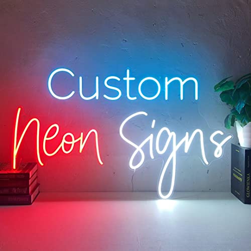 AOOS CUSTOM Dimmable LED Neon Signs for Home Bedroom Salon Dining Room Wall Decor (Customization: Texts, Designs, Logos, Languages, Colors, Sizes, Fonts, Color-Changing) (Custom Logo / 24")