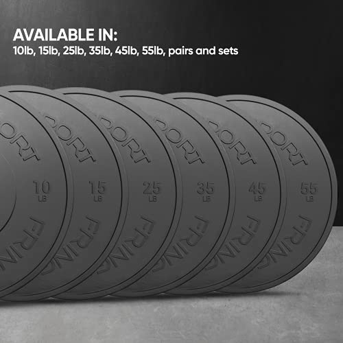 Fringe Sport Milspec Black Bumper Plate 160lb Weight Set for Weightlifting and Strength Training, Durable & Strong Olympic Weight Plates - Perfect for Small Gym Weight Set
