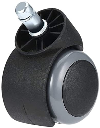 Castor Office Computer Chair Casters - 360 Degree Rotatable Rolling Wheel Rubber Threaded Shaft - DIY Spare Parts