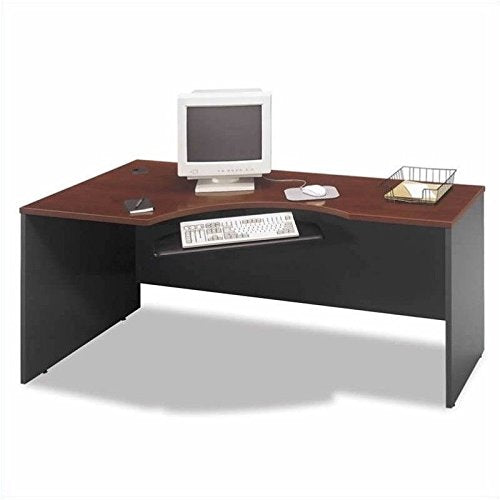 Bush Business Series C 4-Piece U-Shape Bow-Front Desk in Hansen Cherry