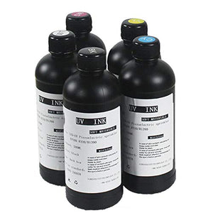 Led UV Curable Ink for UV Flatbed Printer L800（5 Bottles 500ML/Set ）