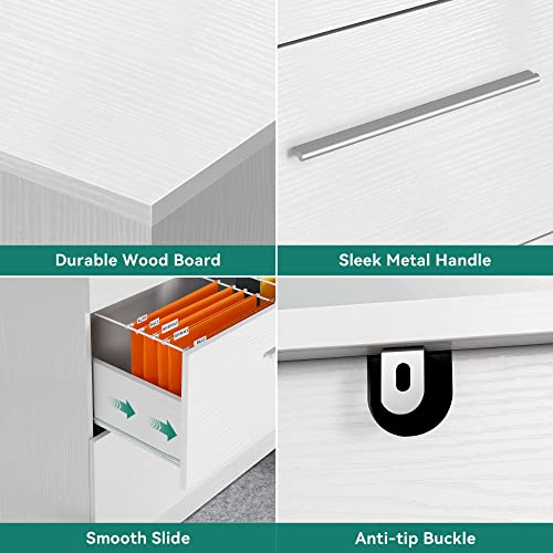 YITAHOME 4-Drawer Vertical File Cabinet, White, Assembly Required
