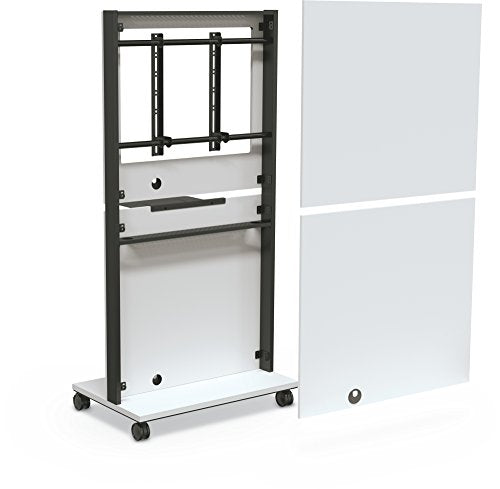 Balt Media Space Mobile Flat Panel TV Cart, White, 70" H x 34.1" W x 21.8" d (27809)