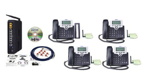 Xblue Wi-Fi 4-Phone VoIP Telephone System Bundle