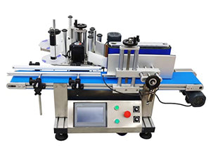 TECHTONGDA Automatic Round Bottle Labeling Machine with Conveyor - Bottle Diameter 1.5-3.9inch