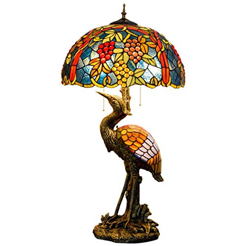 MaGiLL Vintage Style Tiffany Desk Lamp 17 Inches (B)