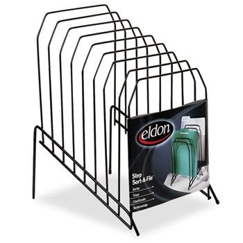 Rolodex Sort-A-File Black Wire 8 Compartment File Sorter (E03946)