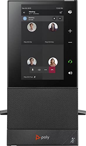 Plantronics Poly CCX 500 IP Phone with Handset - Open SIP - Acoustic Fence & NoiseBlockAI - 5' Multi-Touch LCD - Bluetooth & USB Ports - Zoom Compatible