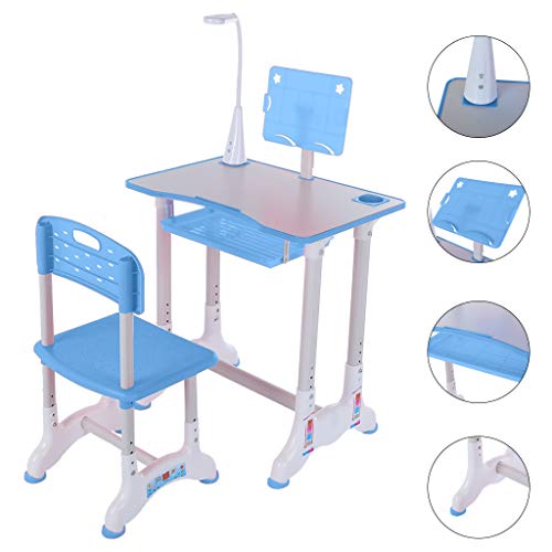 Nsxcdh Home Office Furniture Sets, Height Adjustable Study Desk and Chair Set with Desktop and Drawer