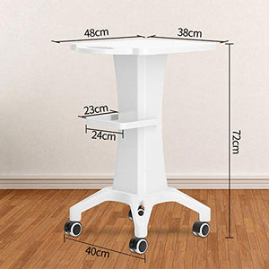 Projector Stand for Studio White Projector Stands, Multifunction Video Projector Floor Tables on Wheels | Moveable Laptop Trolley, On Caster Wheels Office Projector Bracket