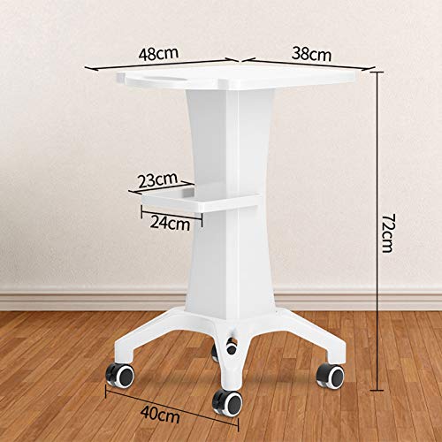 Projector Stand for Studio White Projector Stands, Multifunction Video Projector Floor Tables on Wheels | Moveable Laptop Trolley, On Caster Wheels Office Projector Bracket