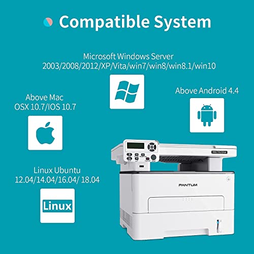 Laserjet Machine Printers All in One Monochrome Wireless Laser Printer Scanner Copier Black and White Multifunction Printer with Duplex 2-Sided Print&Copy 32ppm M6702DW(W1P78J) Pantum with TL-410