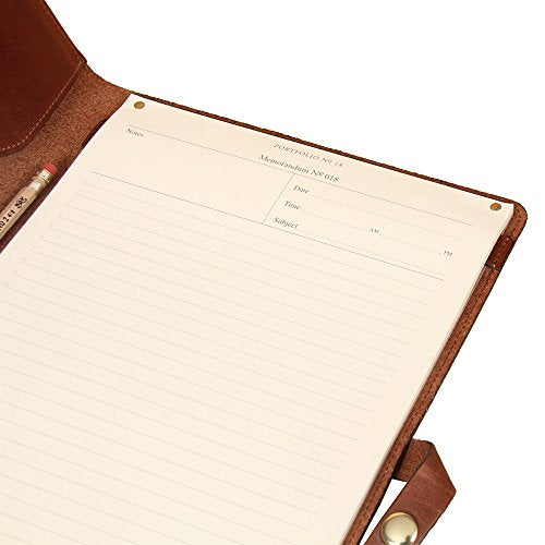 Brown Leather Tablet Portfolio Case No. 18 - USA Made, Fits iPad | Col. Littleton