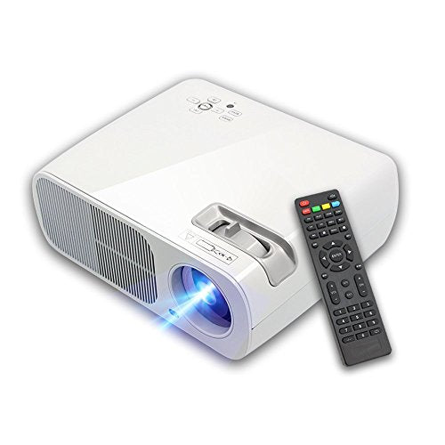 Roadwi 2600 Lumens Home Theater Projector Outdoor Movies Support HDMI VGA AV USB LED Cinema LCD Display for Kids Gaming …