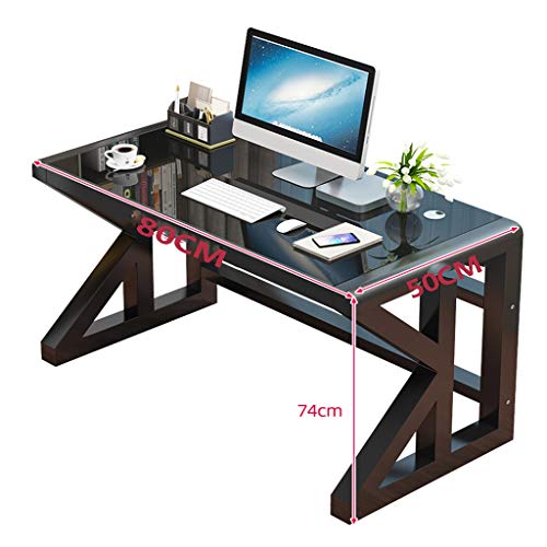 Home Office Desks E-sports table, computer desktop table, home desk, game table, bedroom simple desk, tempered glass computer desk, office study desk, computer PC, laptop desk, workstation dining tabl