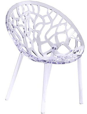 Flash Furniture 4 Pk. Specter Series Transparent Stacking Side Chair