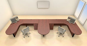 UTM Furniture Modern Executive Office Workstation Desk Set, CH-AMB-S46