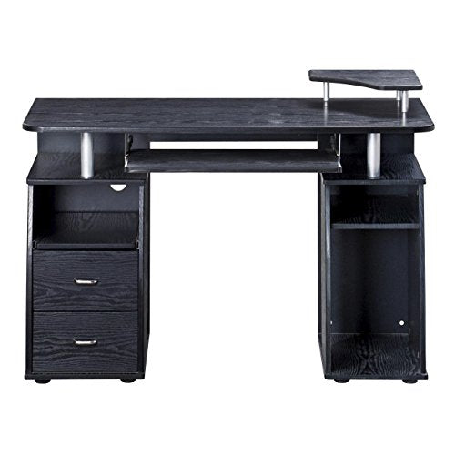 Techni Mobili Modern Office Desk and Complete Computer Workstation, Espresso