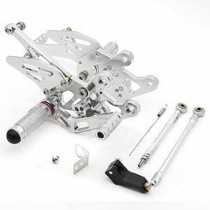 SCMYK Motorcycle Rearset Footrests for Yamaha FZ1 FZ8 2006-2016, 2010-2013 - Silver