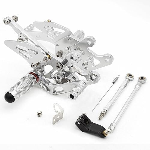 SCMYK Motorcycle Rearset Footrests for Yamaha FZ1 FZ8 2006-2016, 2010-2013 - Silver