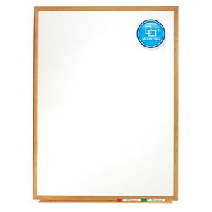 Quartet Standard Whiteboard, 6 x 4 Feet, Oak Frame (S577)