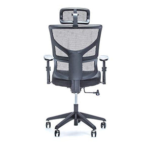 X-Chair X-Basic Task Chair with Headrest - Black Flex Mesh - Ergonomic Office Seat