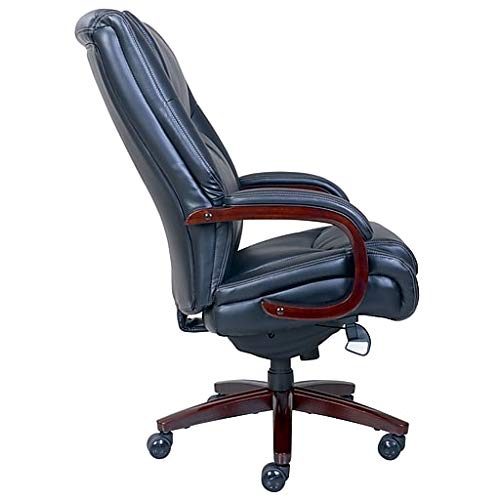 La-Z-Boy Winston Leather Executive Office Chair, Fixed Arms (Black)