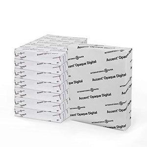Accent Opaque White 8.5” x 11” Cardstock Paper, 120lb, 325gsm – 1,200 Sheets (8 Reams) – Premium Smooth Extremely Heavy Cardstock, Printer Paper for Invitations, Menus, Business Cards – 188179C