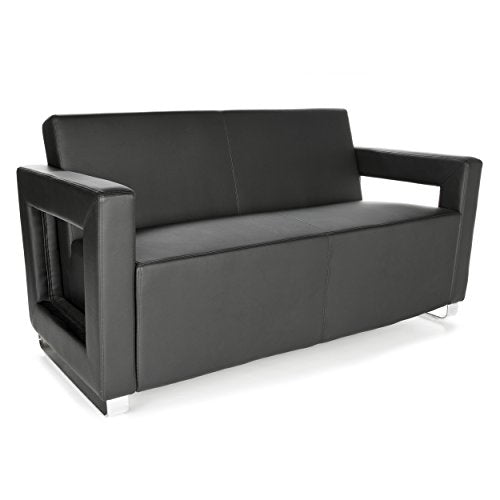 OFM 832-PU606 Distinct Reception Room Sofa, Black